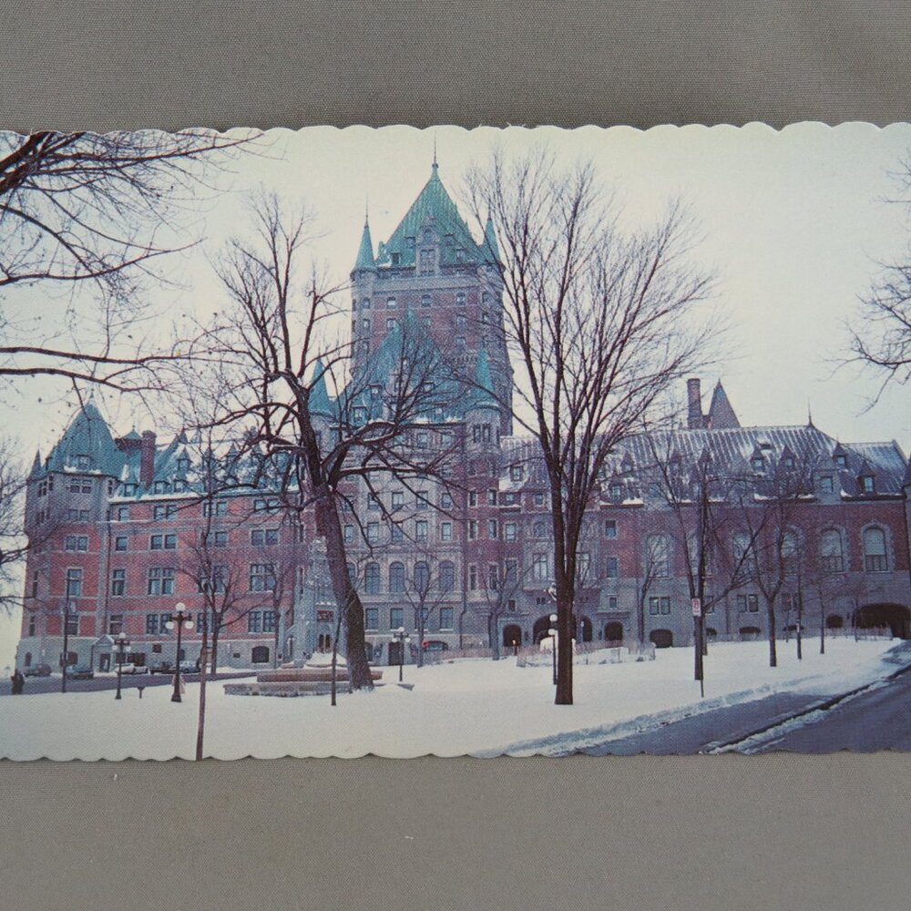 Vintage Postcard - Chateau Frontenac in Winter - Dexter Press